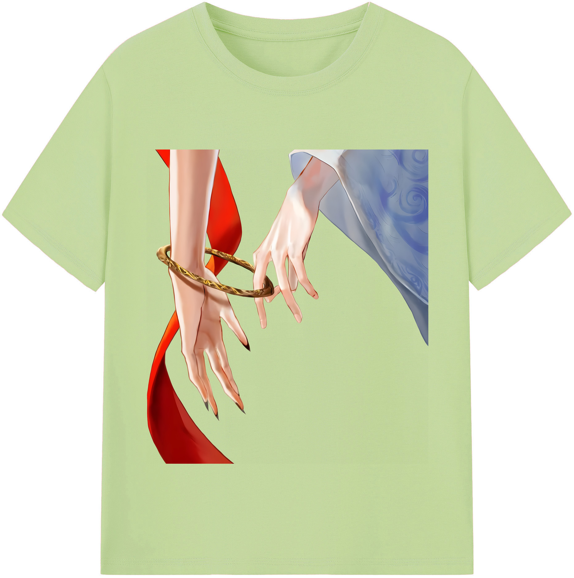 （画像用） Ne Zha 2 ナタ 魔童の大暴れ 綿100％半袖Tシャツ（フロントプリント）
